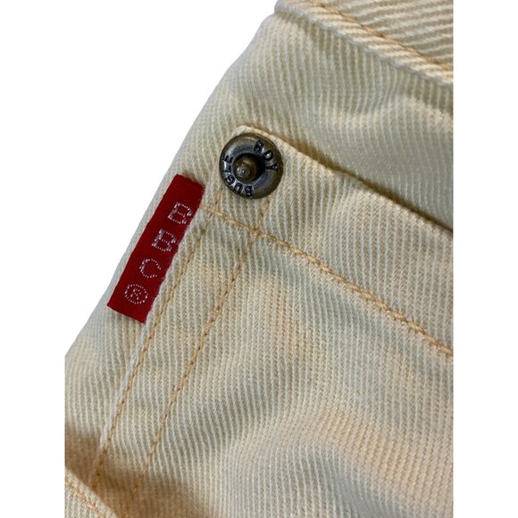 Vintage Bugle Boy for Her Super High Rise Mom Jeans 28 x 27 Yellow 90s Y2K - Picture 6 of 8